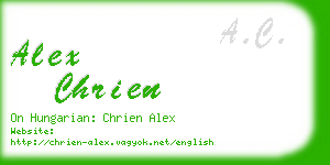 alex chrien business card